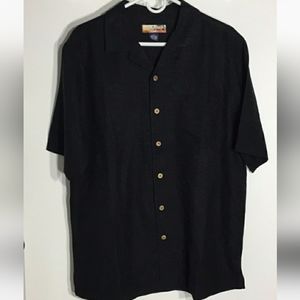 100% silk Havana Jack's Cafe size XL short sleeve button down Palm men's…